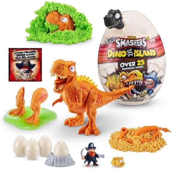 Smashers Dino Island Mega Egg T-Rex , 25 surprise
