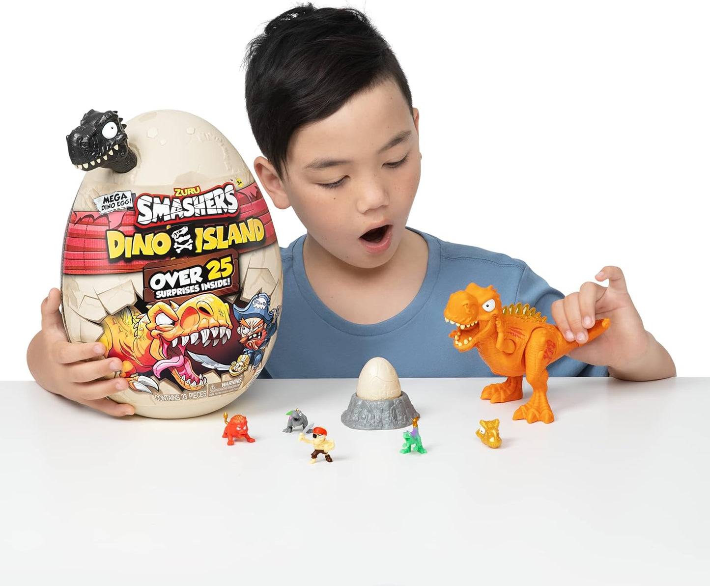 Smashers Dino Island Mega Egg T-Rex , 25 surprise