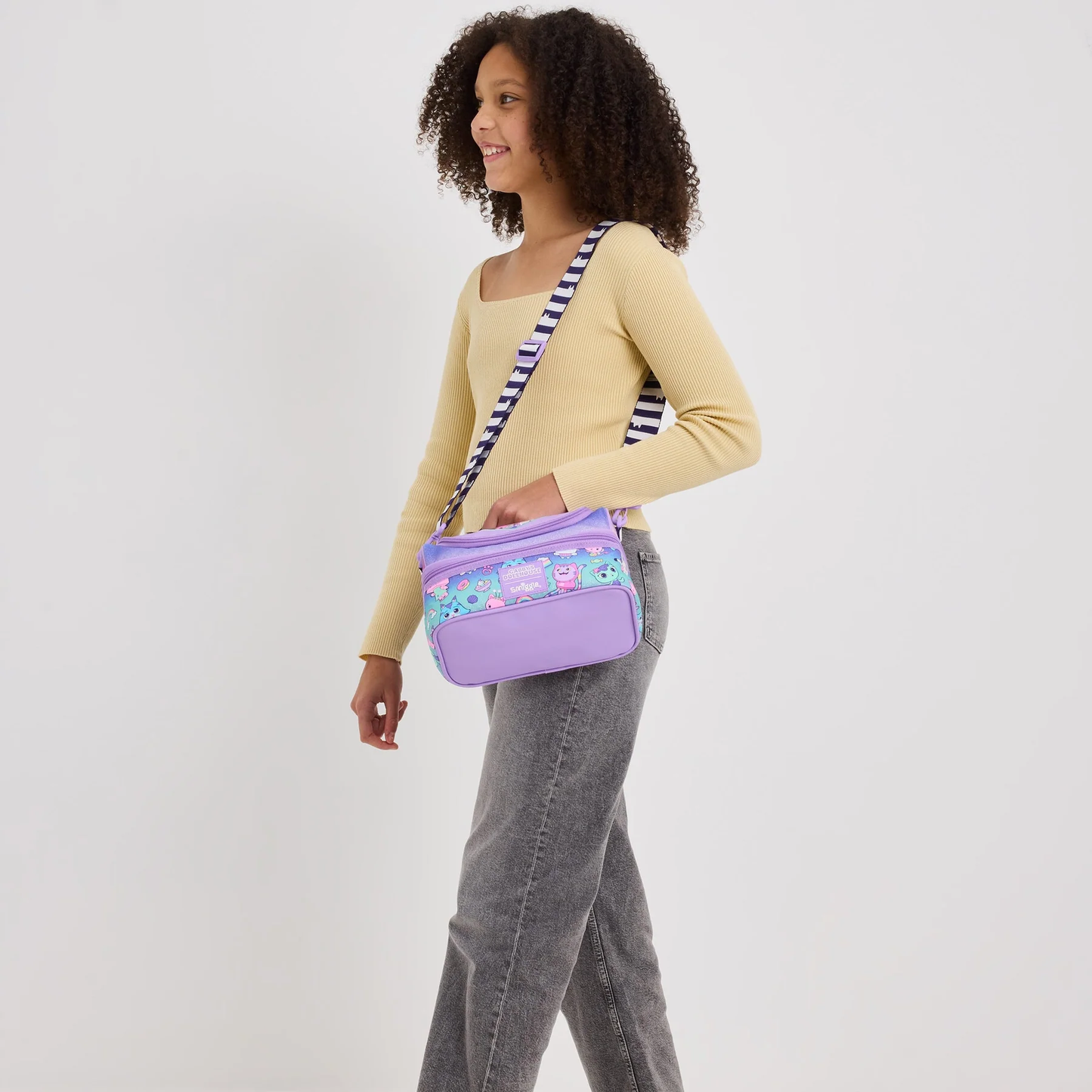 SMIGGLE GABBY'S DOLLHOUSE DOUBLE DECKER LUNCH BAG WITH STRAP