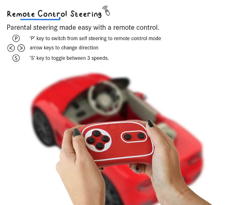 EMotorad: BENTLEY Ride-On Car for Kids-(Red)