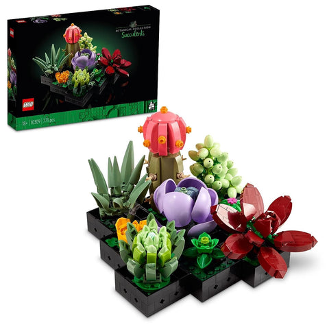 LEGO Succulents 10309 Plant Decor Building Kit (771 Pcs),Multicolor