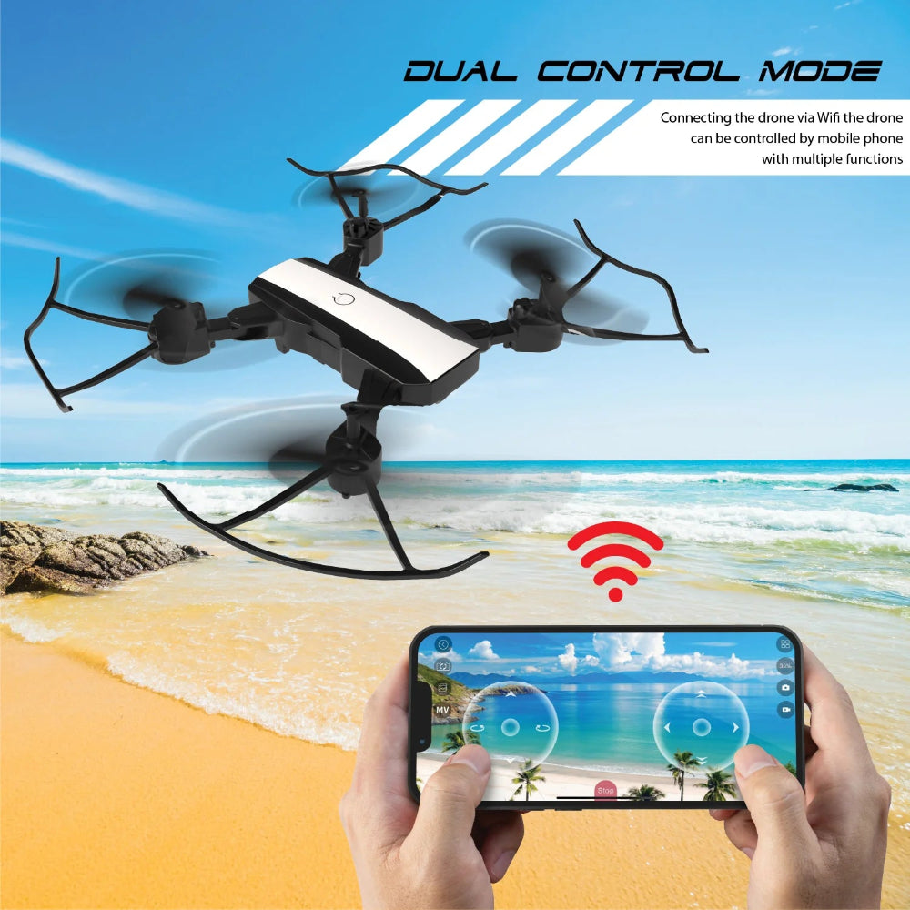Electrobotic Quad V18 Dual Camera | Position Locking Drone- White