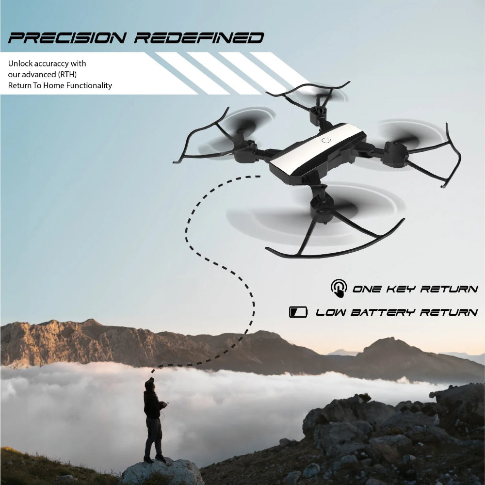 Electrobotic Quad V18 Dual Camera | Position Locking Drone- White