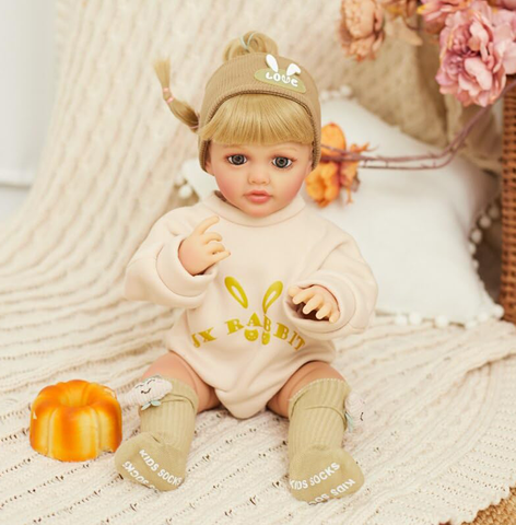 Toys Uncle Reborn Baby Doll Girl 22 Inch Soft Lifelike Girl Doll, Silicone Realistic Baby Doll CHLOE