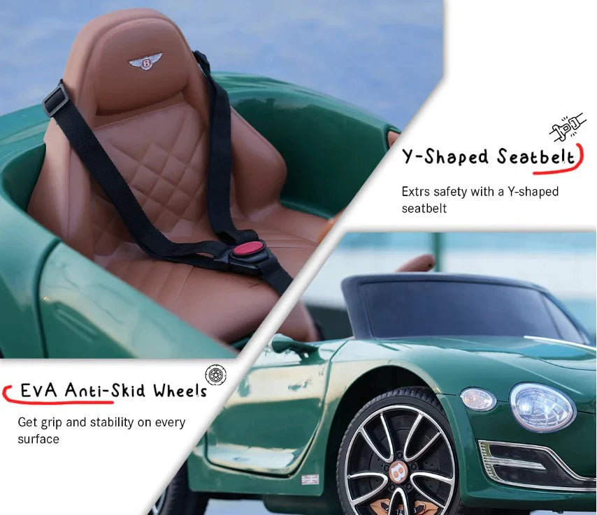 EMotorad: BENTLEY Ride-On Car for Kids-(Green)