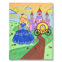 Kalakaram Canvas Painting Kit with Printed Canvas Board, Paints and Brushes (Princess)
