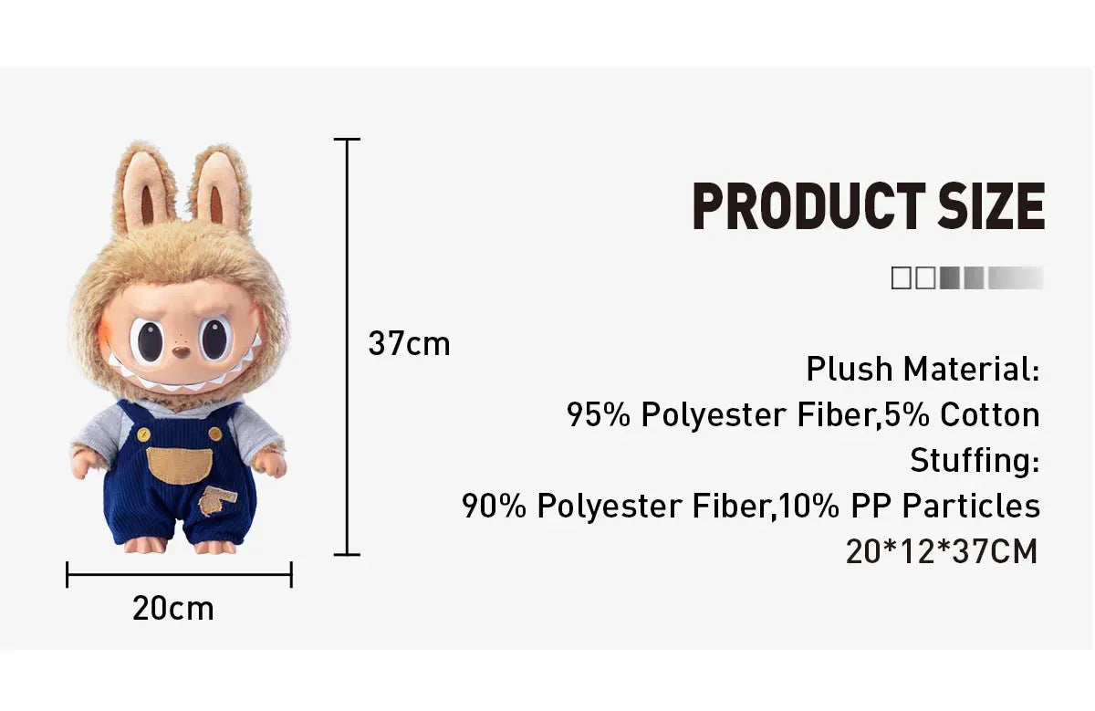 Big Size 37 Cm Labubu Time to Chill-Vinyl Plush Doll