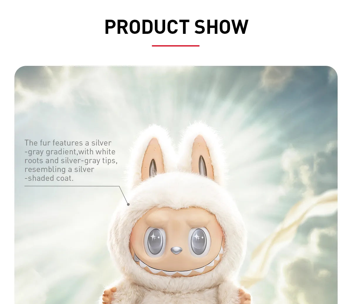 Big size 2 Feet Labubu , Zimomo THE MONSTERS - ANGEL IN CLOUDS