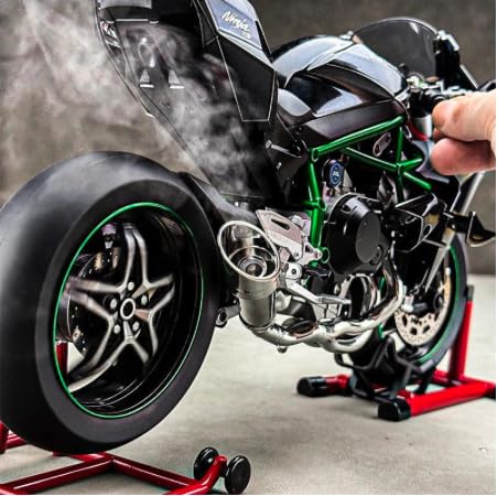 Metal Kawasaki H2R Model with Smoke and Light 1:6 Scale, Black