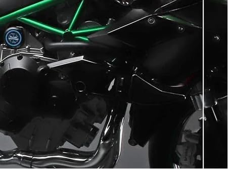 Metal Kawasaki H2R Model with Smoke and Light 1:6 Scale, Black