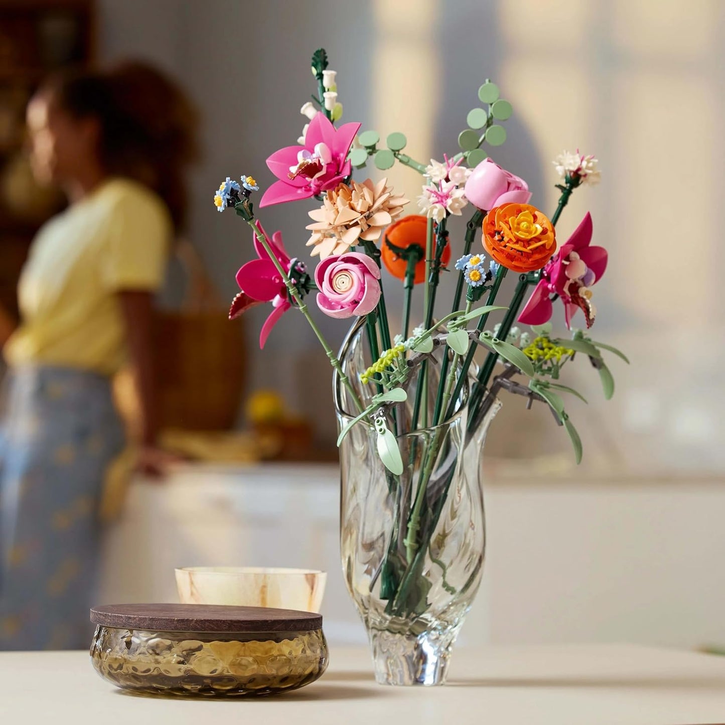 LEGO Botanicals Pretty Pink Flower Bouquet Floral Decor 10342 Building Blocks for 18+ Gift