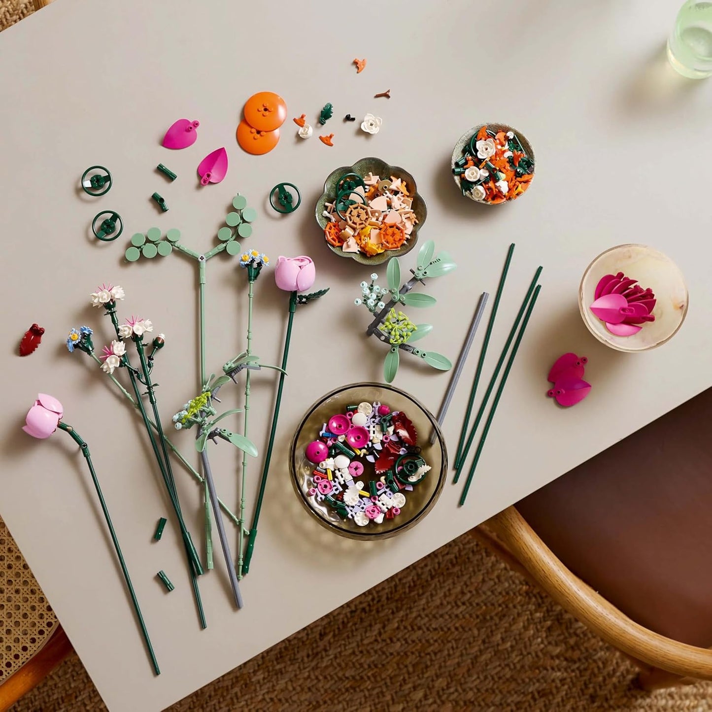 LEGO Botanicals Pretty Pink Flower Bouquet Floral Decor 10342 Building Blocks for 18+ Gift