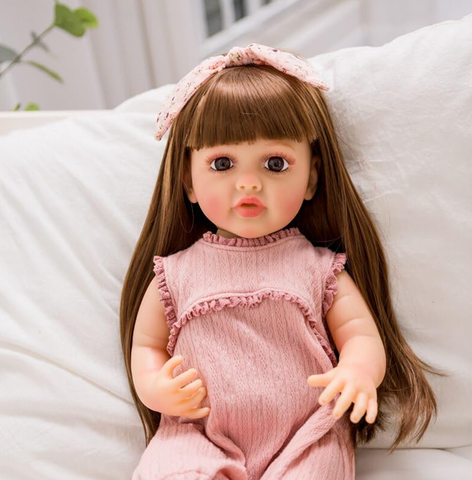 Toys Uncle Reborn Baby Doll Girl 22 Inch Soft Lifelike Girl Doll, Silicone Realistic Baby Doll KATIE