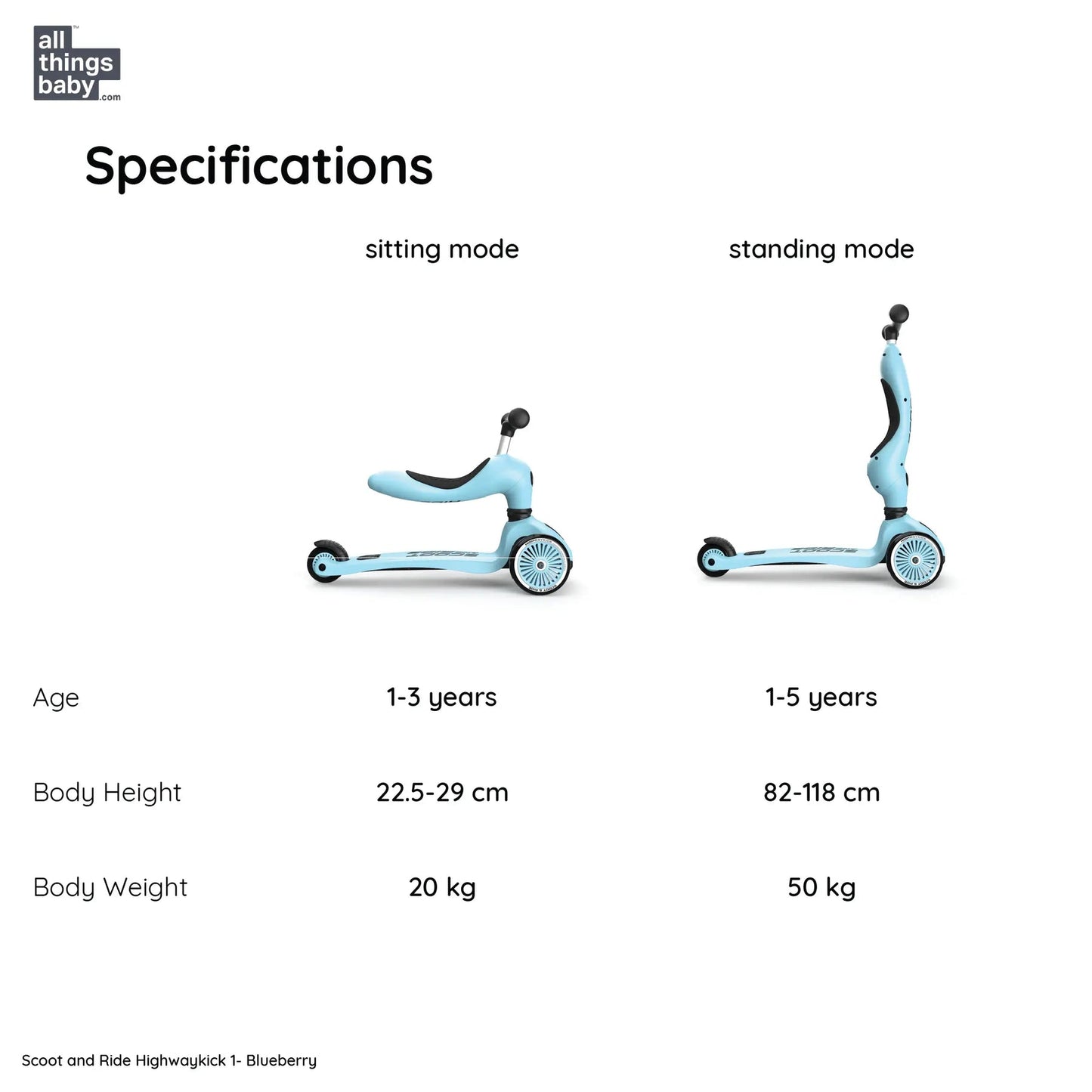 Scoot and Ride Highwaykick 1 - Blueberry