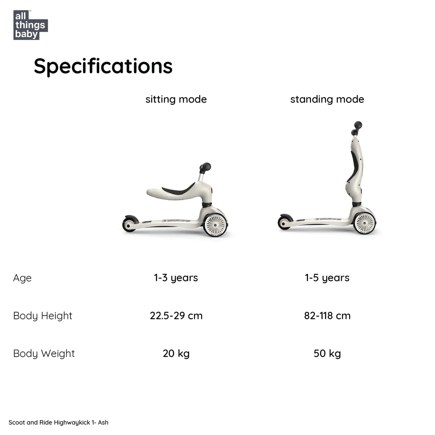 Scoot and Ride Highwaykick 1 -Ash