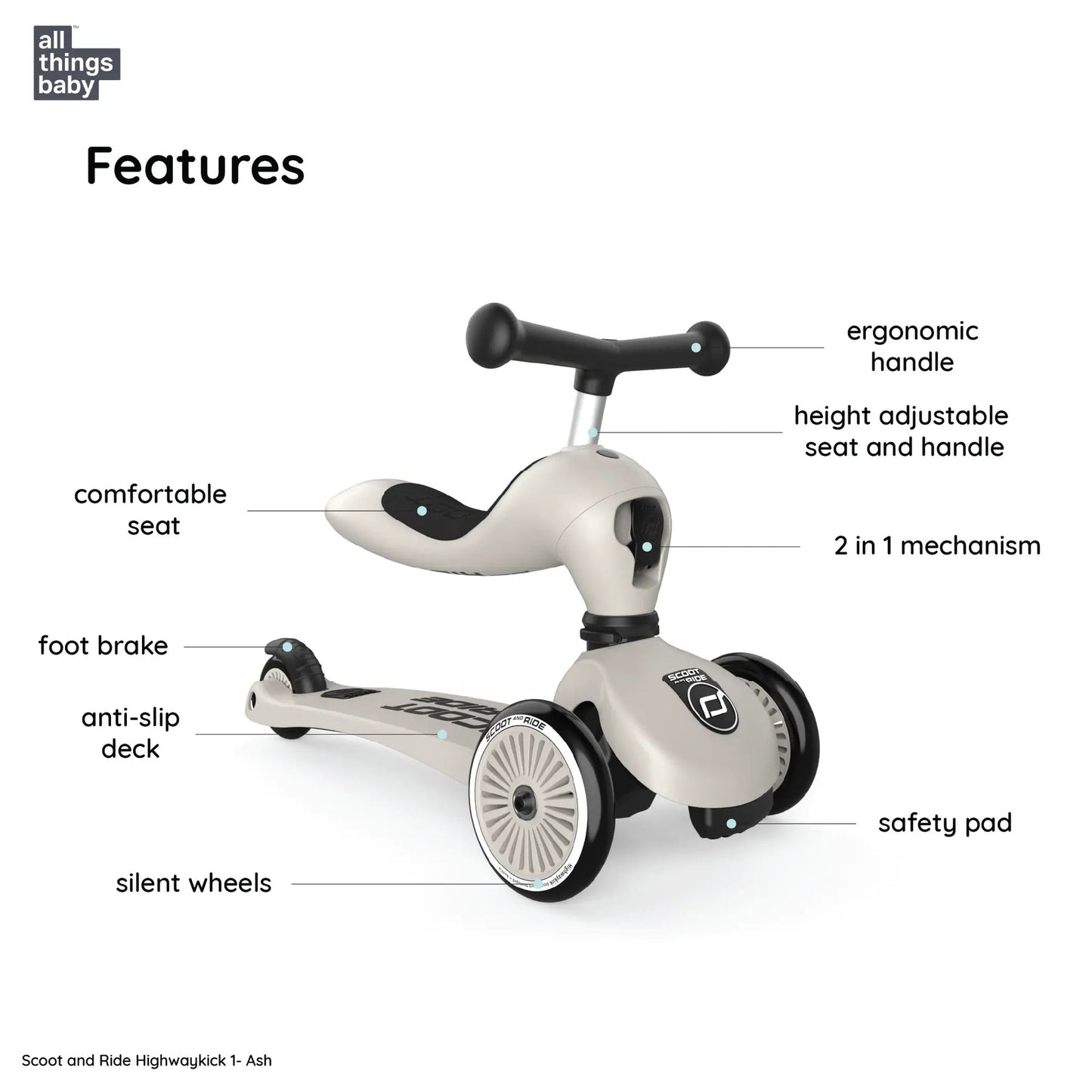Scoot and Ride Highwaykick 1 -Ash