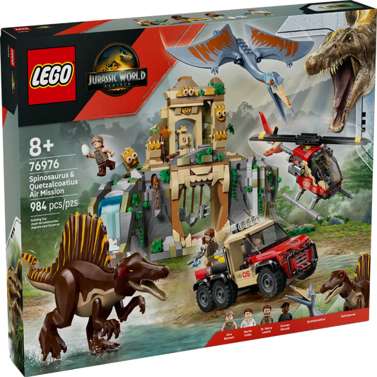Lego 76976 Jurassic World Spinosaurus & Quetzalcoatlus Air Mission (984 Pieces)