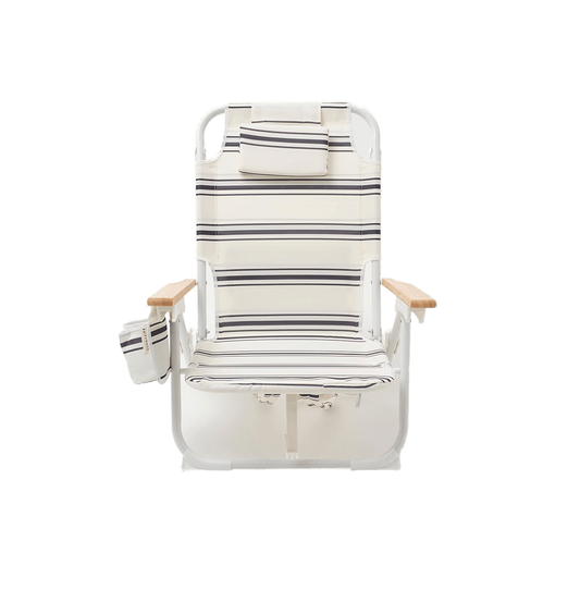 SunnyLIFE Teal Color Stripes Print Deluxe Beach Chair Casa FES