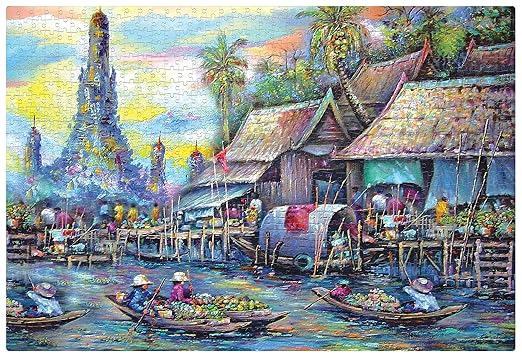 Frank Floating Market Jigsaw Puzzle (1000 Pieces) for Adults