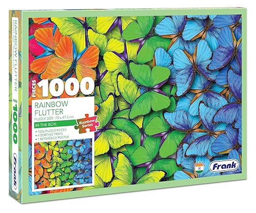 Frank Rainbow Flutter Jigsaw Puzzle for Adults | 1000 Piece Jigsaw Puzzles