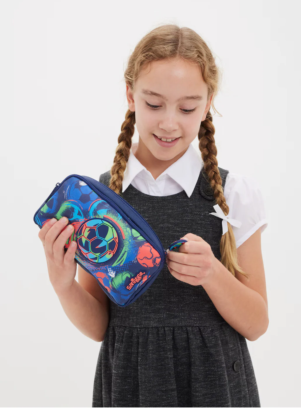 Smiggle Kids Pencil Pouch - FOOTBALL