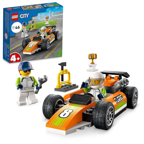 LEGO City Race Car 60322 Building Kit (46 Pcs),Multicolor