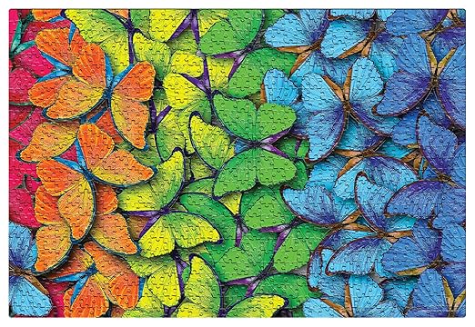 Frank Rainbow Flutter Jigsaw Puzzle for Adults | 1000 Piece Jigsaw Puzzles