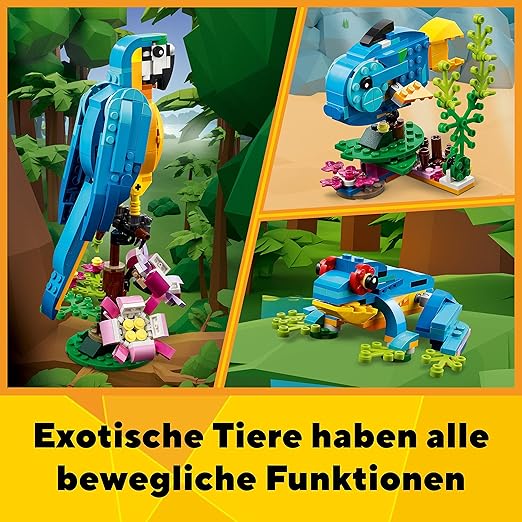 LEGO Creator Exotic Parrot Set 3 in 1 Fish and Frog Animals 31136