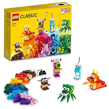 LEGO Classic Creative Monsters 11017 Building Kit with 5 Toys for Kids (140 Pcs),Multicolor