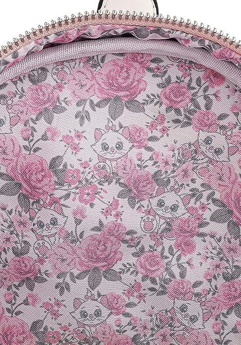 Loungefly Disney Marie Floral Footsy Womens Double Strap Shoulder Bag