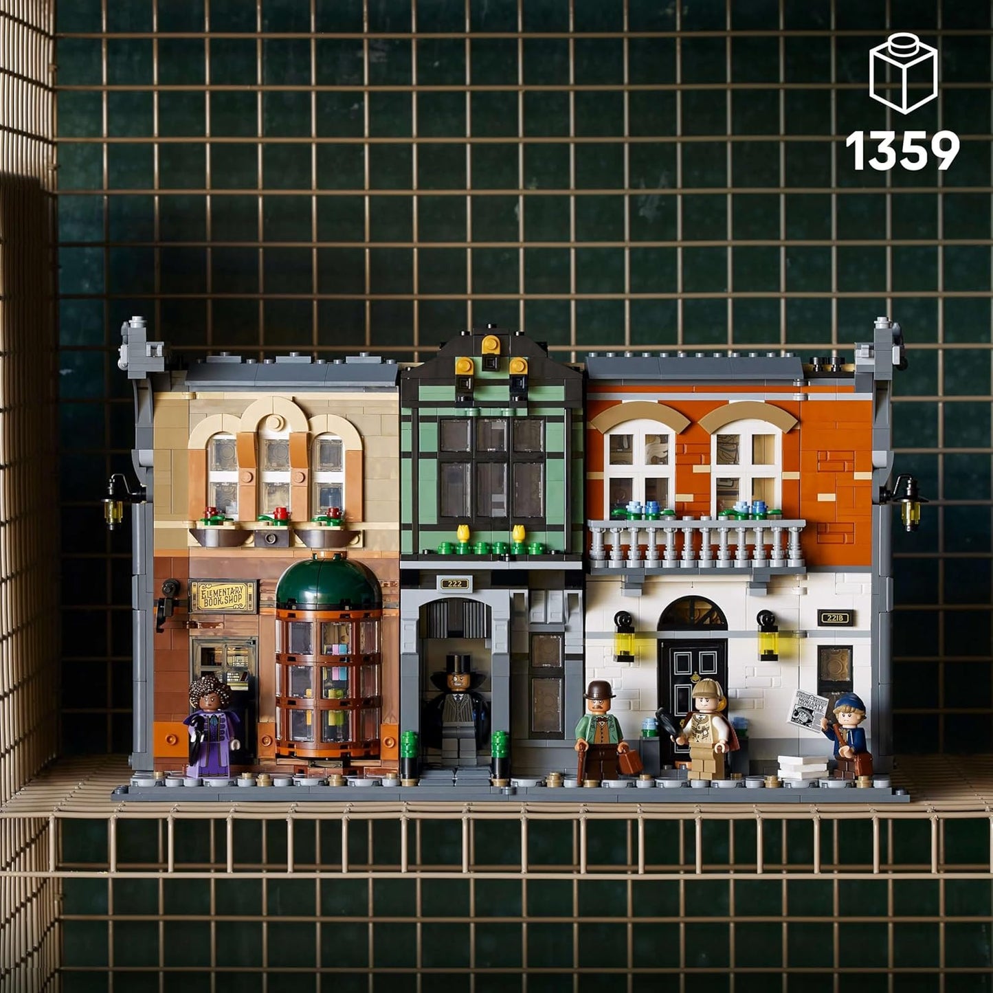 LEGO Icons Sherlock Holmes: Book Nook Kit, Bookshelf Décor Building Set 10351 Building Blocks