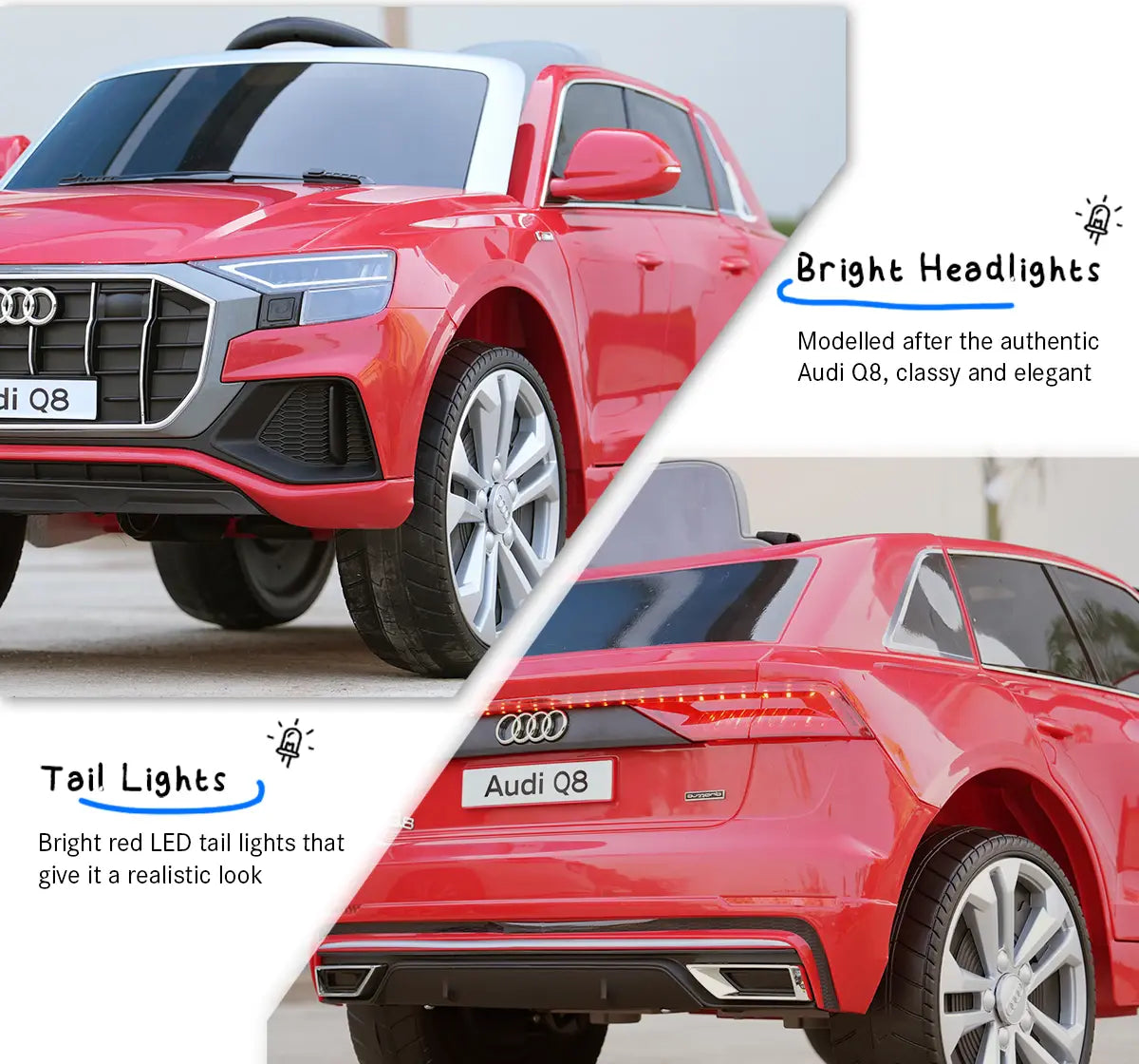 EMotorad AUDI Q8 Kids Ride On CAR (RED)