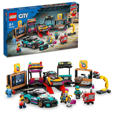 LEGO City Custom Car Garage 60389 Building Toy Set (507 Pcs),Multicolor