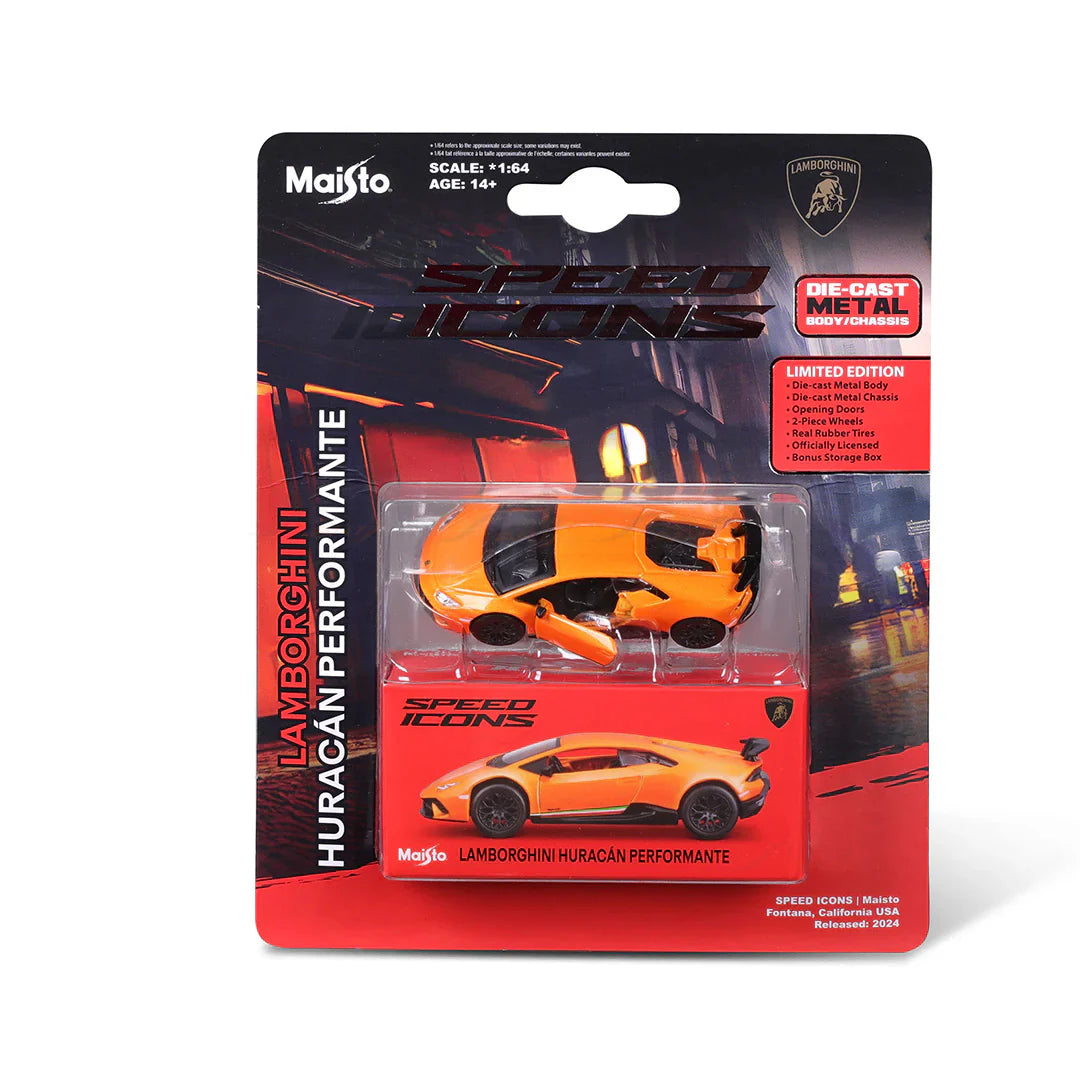 Maisto 1:64 Lamborghini Huracán Performante – Orange | Licensed Diecast Scale Model