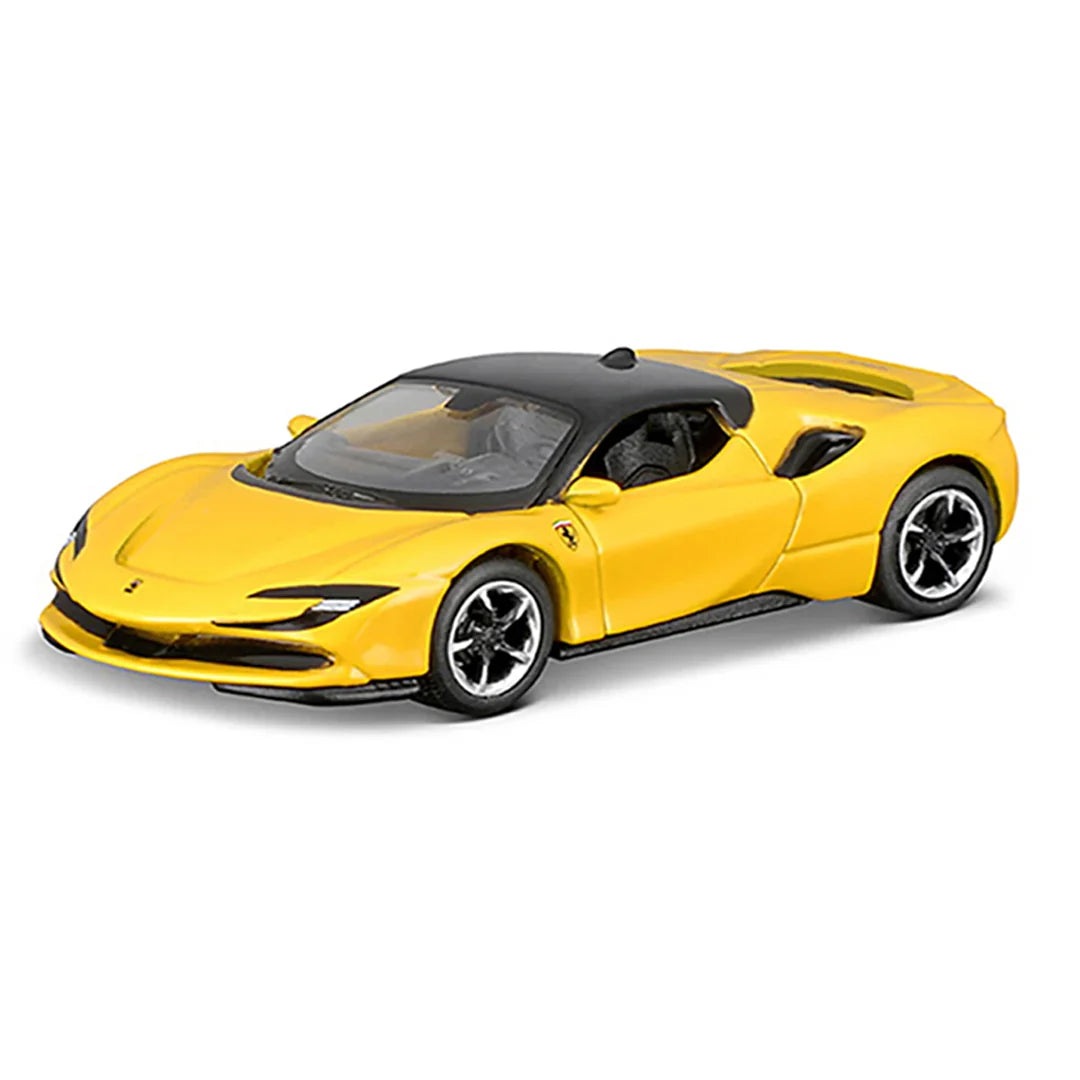 Maisto Ferrari SF90 Stradale Yellow – 1:64 Speed Icons Series | Licensed Die‑Cast Supercar Model