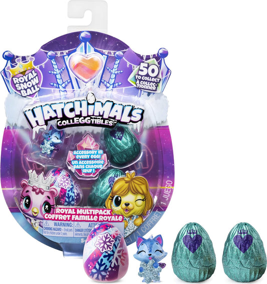 Hatchimals Colleggtibles, Royal Multipack with 4 & Accessories,