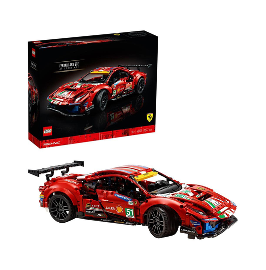 LEGO Ferrari 488 GTE �AF Corse #51� V29 Building Blocks and Above Multicolor 42125