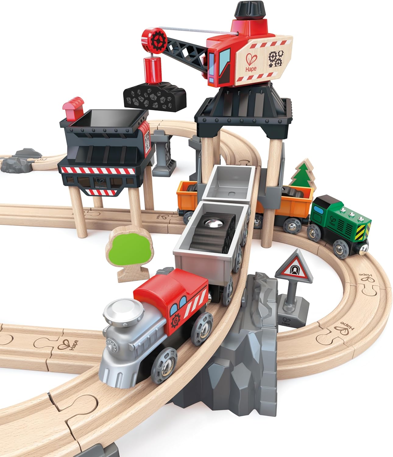 Hape Crane and Cargo Train Set
