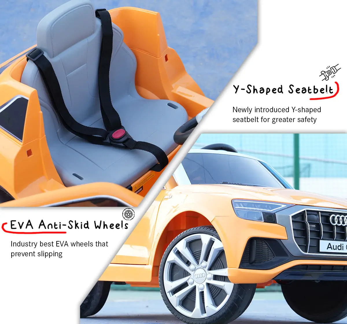 EMotorad AUDI Q8 Kids Ride On CAR (Orange)