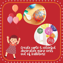 Kalakaram DIY Balloon Yarn Orb Making Kit, Make 5 Beautiful Balloon Yarn Orb, DIY Home Decoration Craft Kit, Birthday Gift for Girls and Boys, Kids Art and Craft Activity Kit, Includes All Material