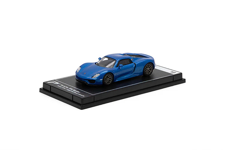 PosterCars 1:64 Porsche 918 Spyder – Sapphire Blue Metallic | Hypercar League Diecast Model for Collectors