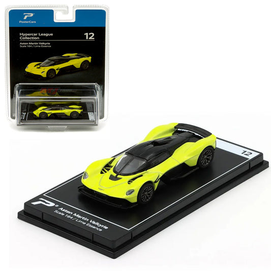 PosterCars 1:64 Aston Martin Valkyrie – Lime Essence | Hypercar League Diecast Model