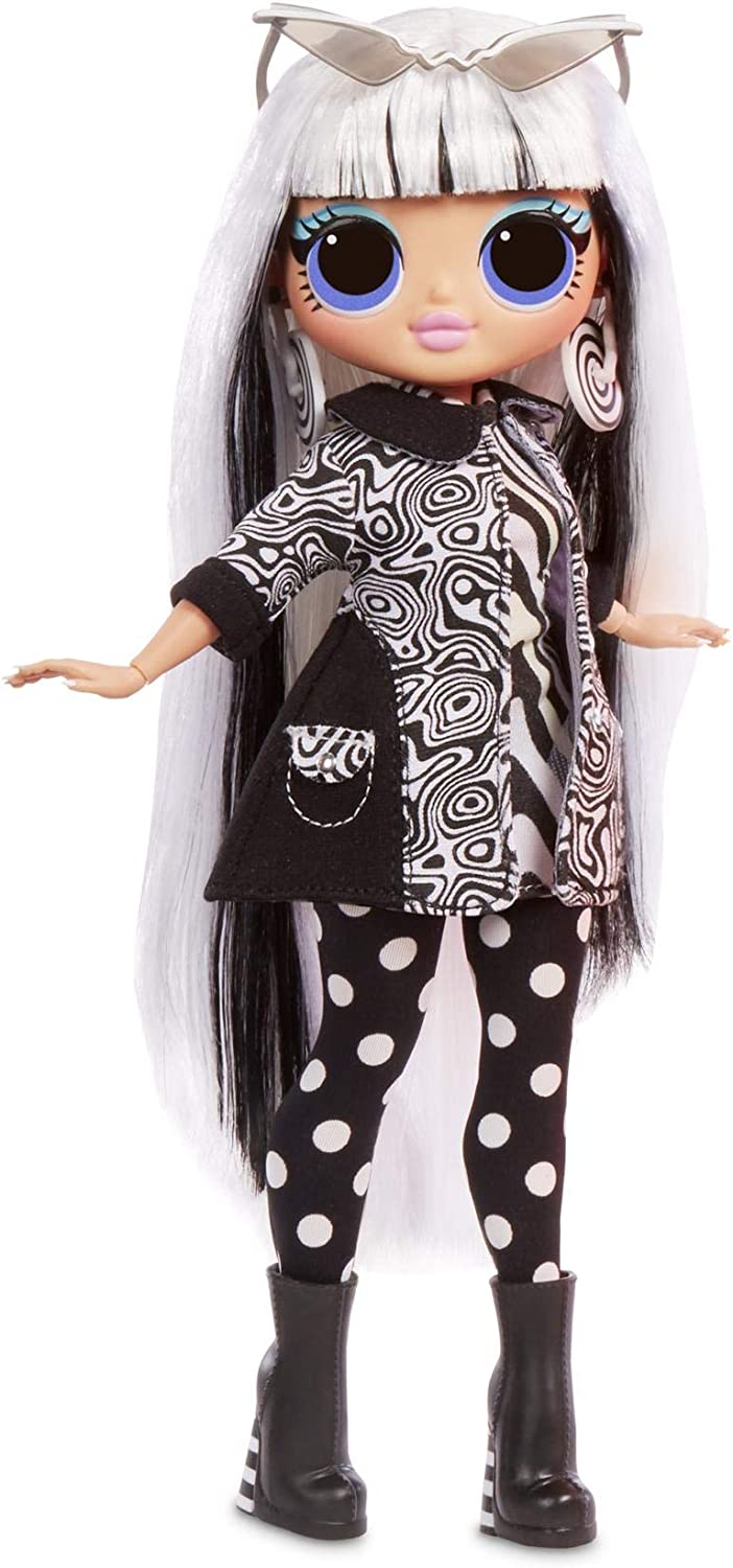 LOL Surprise OMG Lights Groovy Babe Fashion Doll with 15 Surprises Accessories Set | Includes Fashion Doll and Magic Black Light Surprises| Great Gift for Girls | Collectible