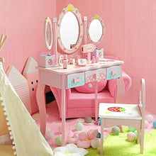 Toys Uncle , Kids Dressing Table | Kids Classic Vanity Table and Stool Set with Mirror | Imagination Inspiring Hand Crafted & Hand Painted Details Non-Toxic