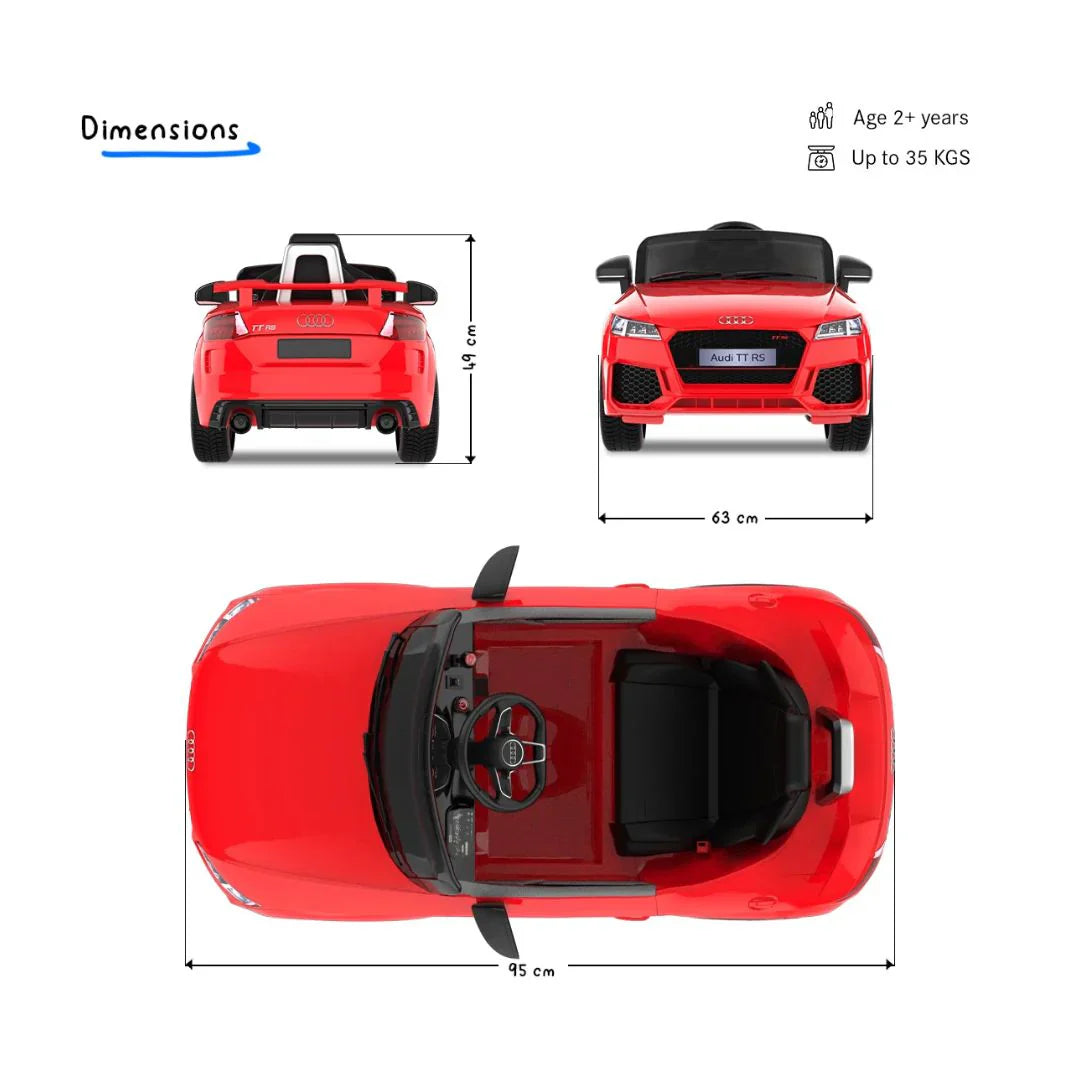 Emotorarad: AUDI TT RS Ride-On Car for Kids- (Red)