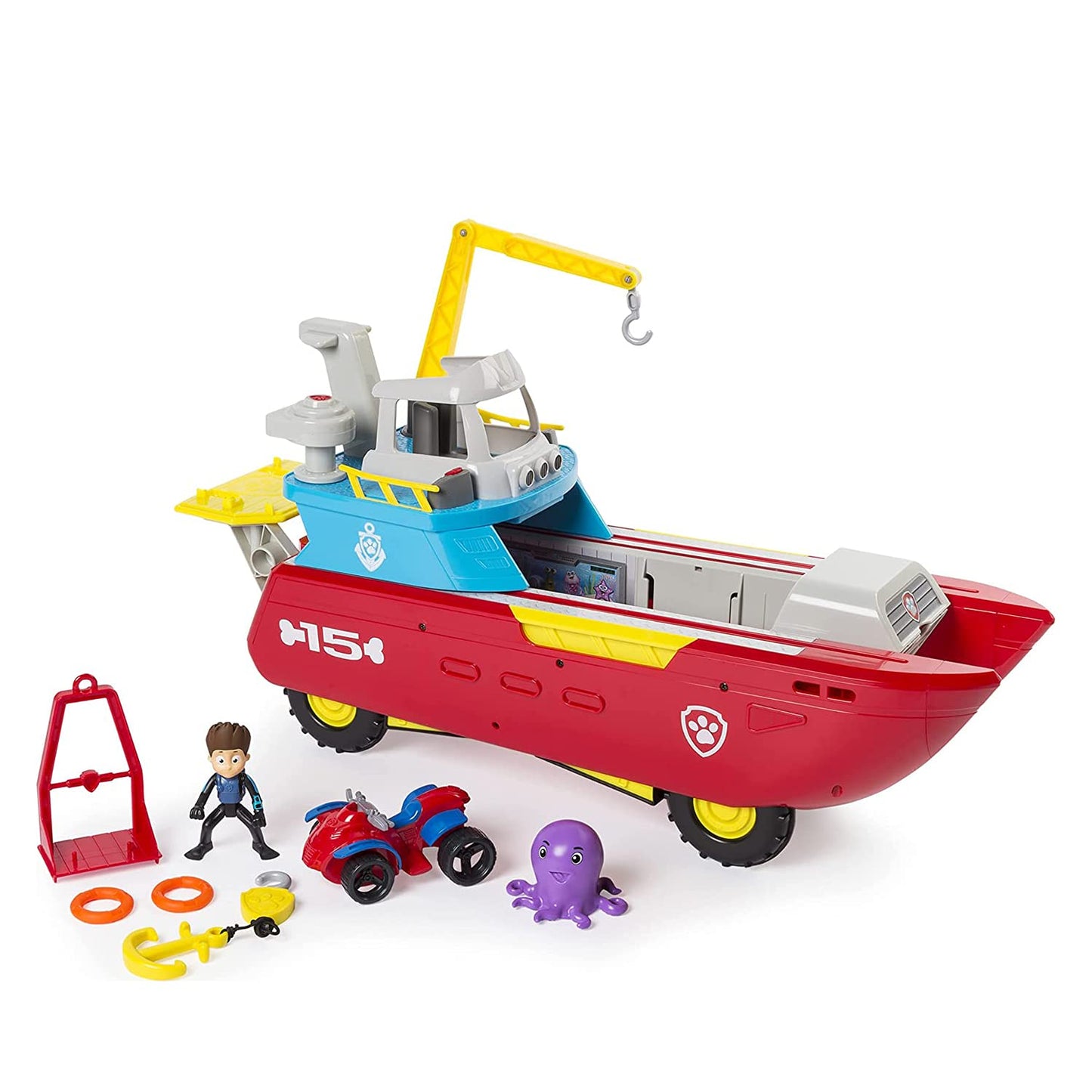 Paw Patrol Sea Patroller Transforming Vehicle With Lights And Sounds- Multicolor