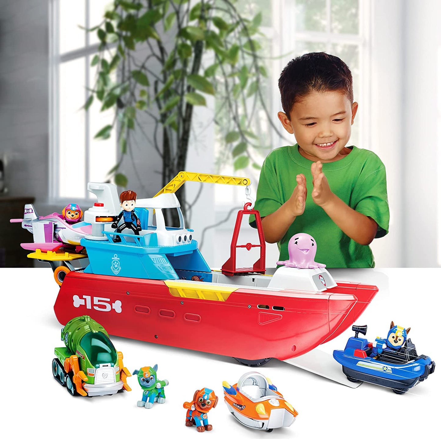 Paw Patrol Sea Patroller Transforming Vehicle With Lights And Sounds- Multicolor