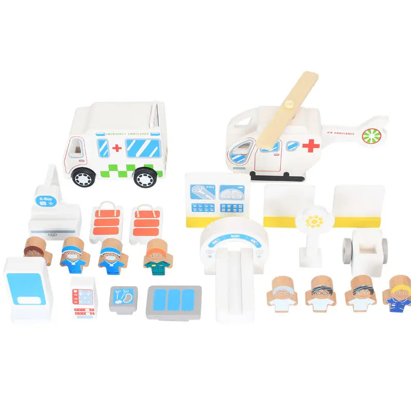 Toys Uncle wooden hospital set , pretend play educational toy for kids