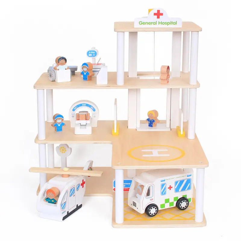 Toys Uncle wooden hospital set , pretend play educational toy for kids