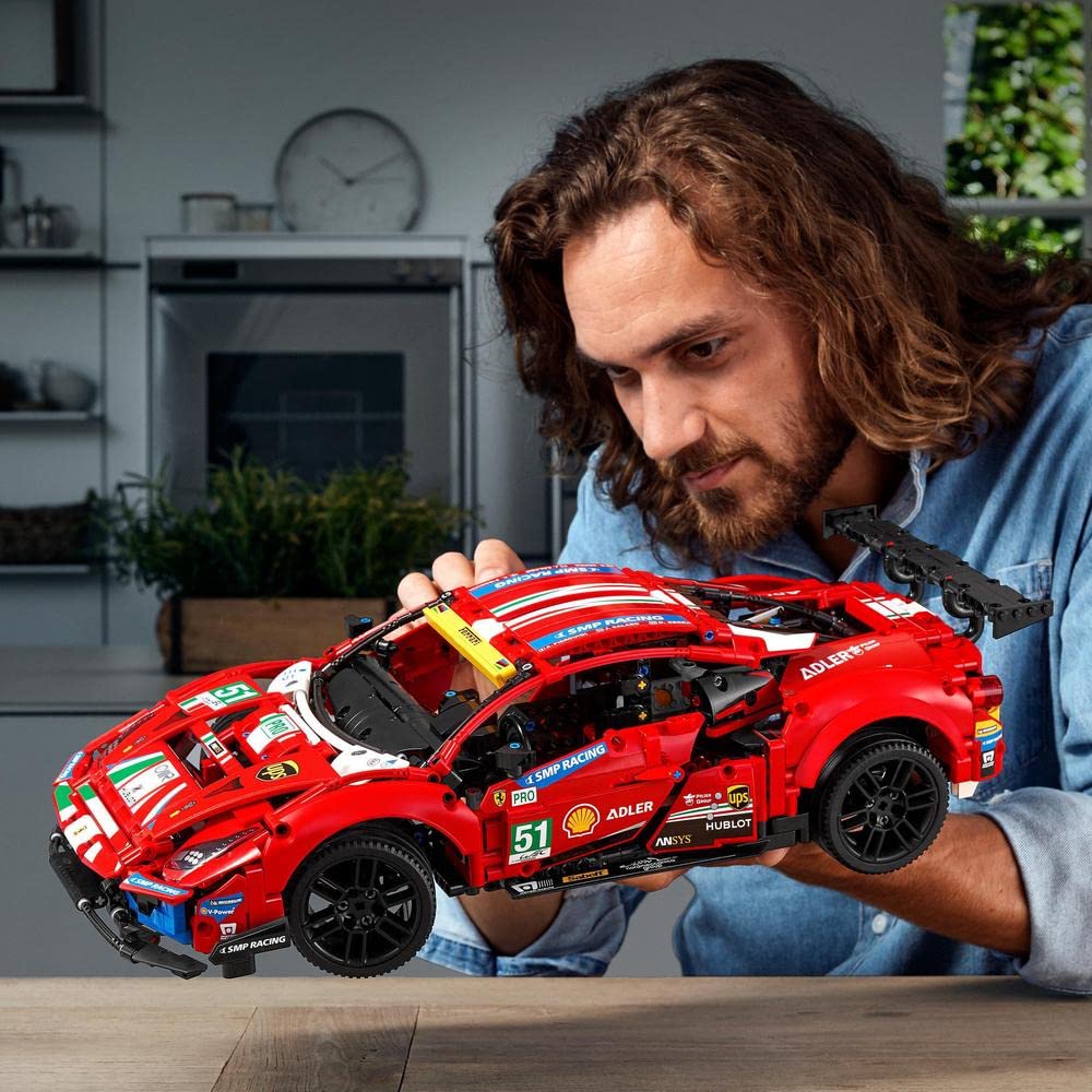 LEGO Ferrari 488 GTE �AF Corse #51� V29 Building Blocks and Above Multicolor 42125
